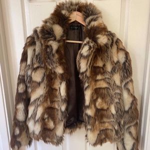 Faux Fur Multicolor Topshop Jacket